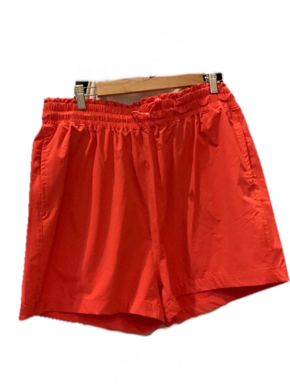 Mono B Athletic Shorts Coral Red Size 2XL Nylon Smocked Waist